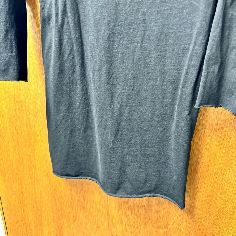 Frank & Eileen Nicole Long Sleeve Henley Dress Heritage Jersey Black Small S - Picture 7 of 14